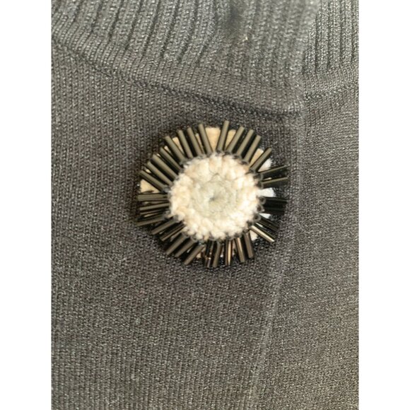 Judith Hart Collection Silk Blend Cardigan Sweater Beaded Crocheted XL Designer - Picture 9 of 11